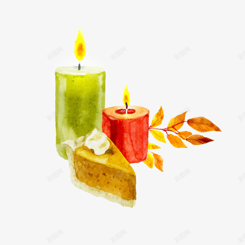 蜡烛和蛋糕矢量图ai免抠素材_新图网 https://ixintu.com 奶油蛋糕 温馨浪漫 甜点 美食美味 蛋糕 蜡烛 街头小吃 矢量图