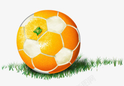 创意橙子足球素材
