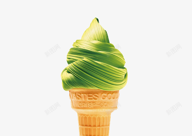 抹茶冰淇淋png免抠素材_新图网 https://ixintu.com 冰淇淋 抹茶 甜品 绿色