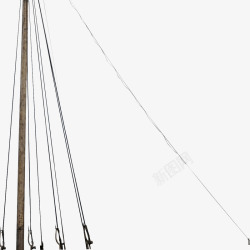 手绘船帆拉杆线造型素材