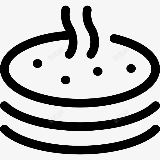 热煎饼图标png_新图网 https://ixintu.com 不健康的 早餐 甜点 甜的 面包 食品 饭