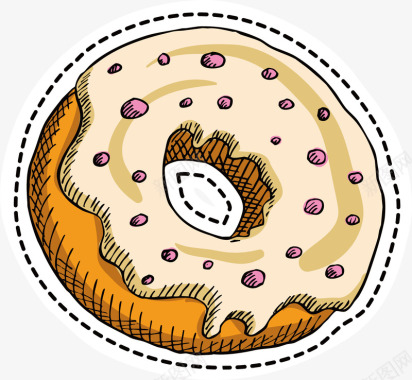 甜点沙河特色蛋糕矢量图图标图标