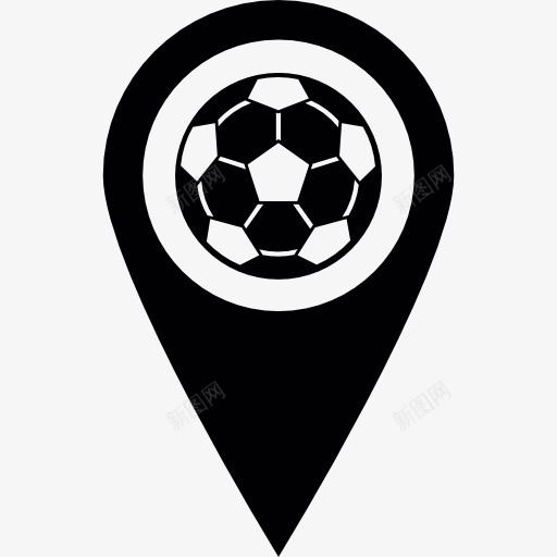 足球场销图标png_新图网 https://ixintu.com 地图 地图和国旗 地图定位 地图指针 足球 足球场
