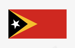 东帝汶国旗矢量图素材