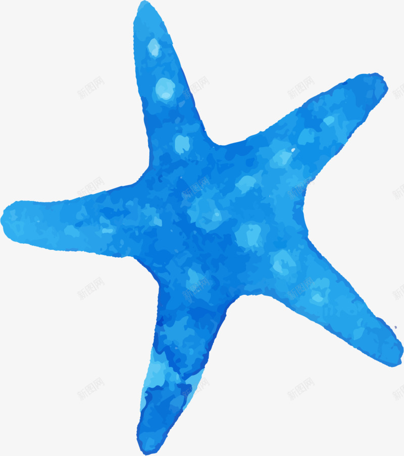世界海洋日蓝色海星png免抠素材_新图网 https://ixintu.com 世界海洋日 手绘海星 水彩 绘画 美丽海星 蓝色海星