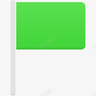 绿色小旗图标图标