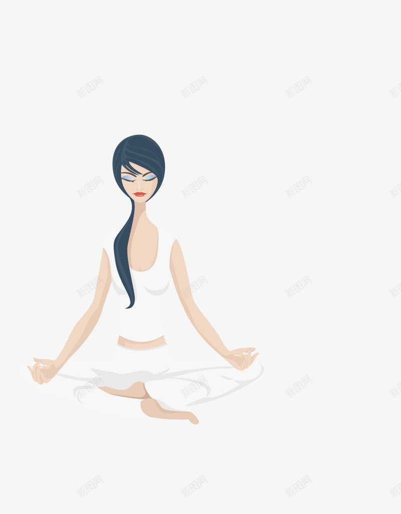 做瑜伽的女孩子韩国插画psd免抠素材_新图网 https://ixintu.com 做瑜伽的女孩子韩国插画 教育 瑜伽培训