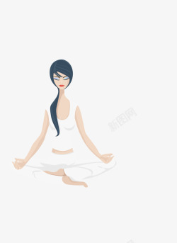 韩国瑜伽做瑜伽的女孩子韩国插画高清图片