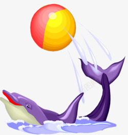 矢量海豚球海豚表演高清图片