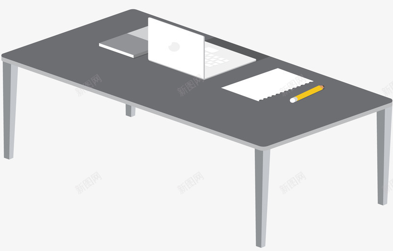 装饰立体办公桌元素矢量图ai免抠素材_新图网 https://ixintu.com 办公桌 商务办公 桌子 矢量办公 装饰图案 矢量图