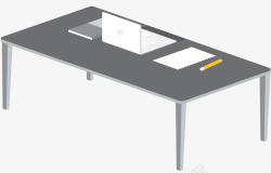 装饰立体办公桌元素矢量图素材