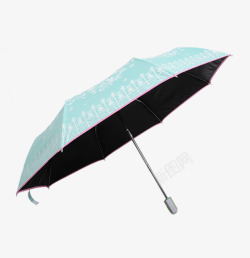 蓝色的晴雨伞蓝色花纹晴雨伞高清图片