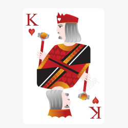 扑克花色红色十三纸牌素材