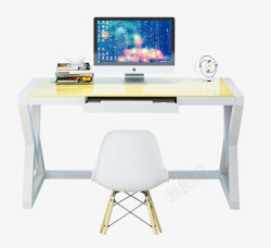 白桌电脑桌子高清图片