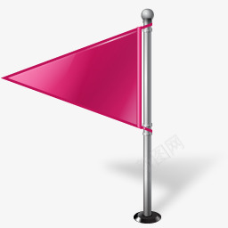 粉红色的三角旗图标图标