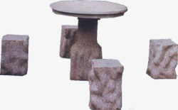 石材桌子园林装饰素材