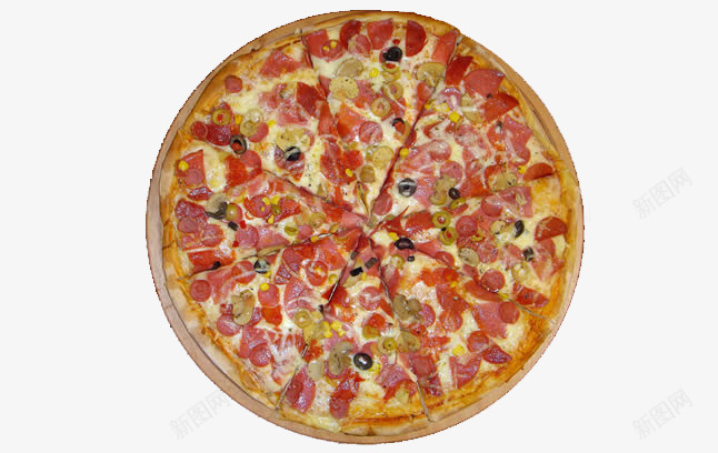 腊肠比萨png免抠素材_新图网 https://ixintu.com 披萨 美味 美食 腊肠比萨 西餐
