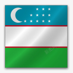 乌兹别克斯坦亚洲旗帜素材