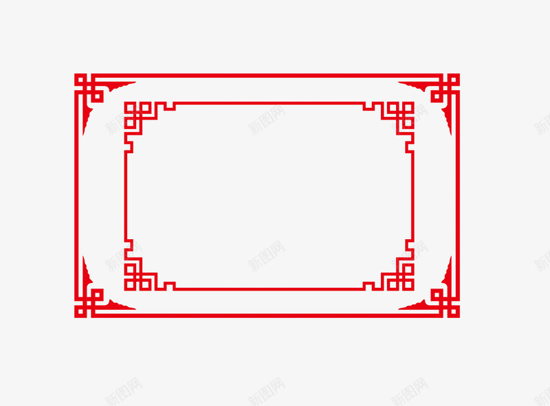 花边png免抠素材_新图网 https://ixintu.com 中国风 正方形 花边