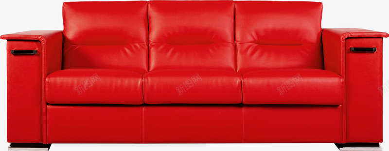 红色皮沙发png免抠素材_新图网 https://ixintu.com 家具 沙发 皮沙发 红色沙发