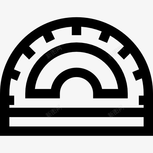 量角器图标png_新图网 https://ixintu.com 学校的材料 工具和器具 教育规律 测量器具 量角器