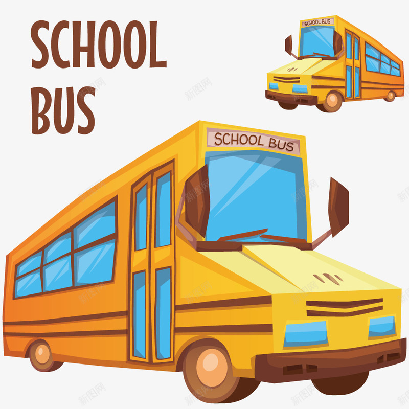 学校巴士png免抠素材_新图网 https://ixintu.com 学校巴士 接送 校车 黄色