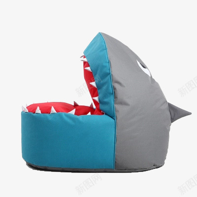 懒人沙发png免抠素材_新图网 https://ixintu.com 产品实物 卡通沙发 座椅 鲨鱼嘴 鲨鱼装