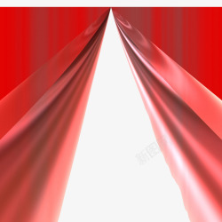 红色幕布帘子素材