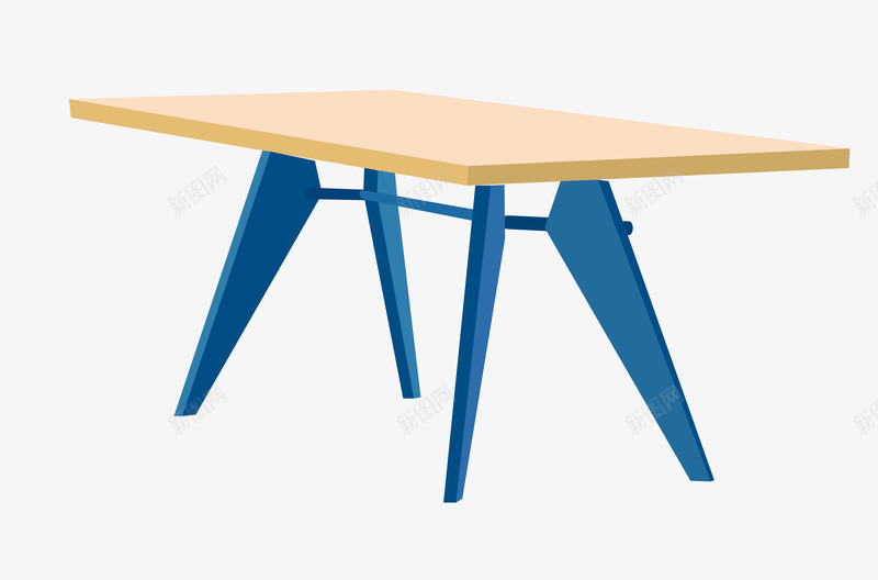 四条腿木桌png免抠素材_新图网 https://ixintu.com png图形 png装饰 家具 木桌 桌子 装饰
