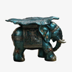 欧式复古大象造型穿换鞋凳素材