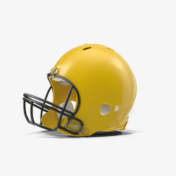 黄色足球头盔素材