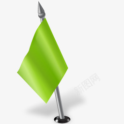 绿色的三角旗帜图标图标