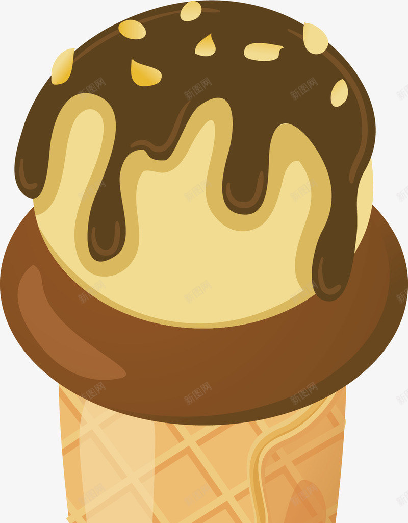 美味蛋卷冰激凌手绘矢量图ai免抠素材_新图网 https://ixintu.com 手绘冰淇淋 甜品 甜甜的 甜食 美味的 美味蛋卷冰激凌 美食 矢量图