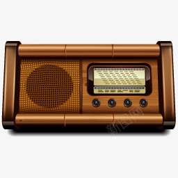 复古风格造型收音机图标png_新图网 https://ixintu.com 收音机