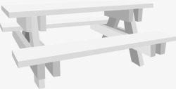 白色桌椅素材