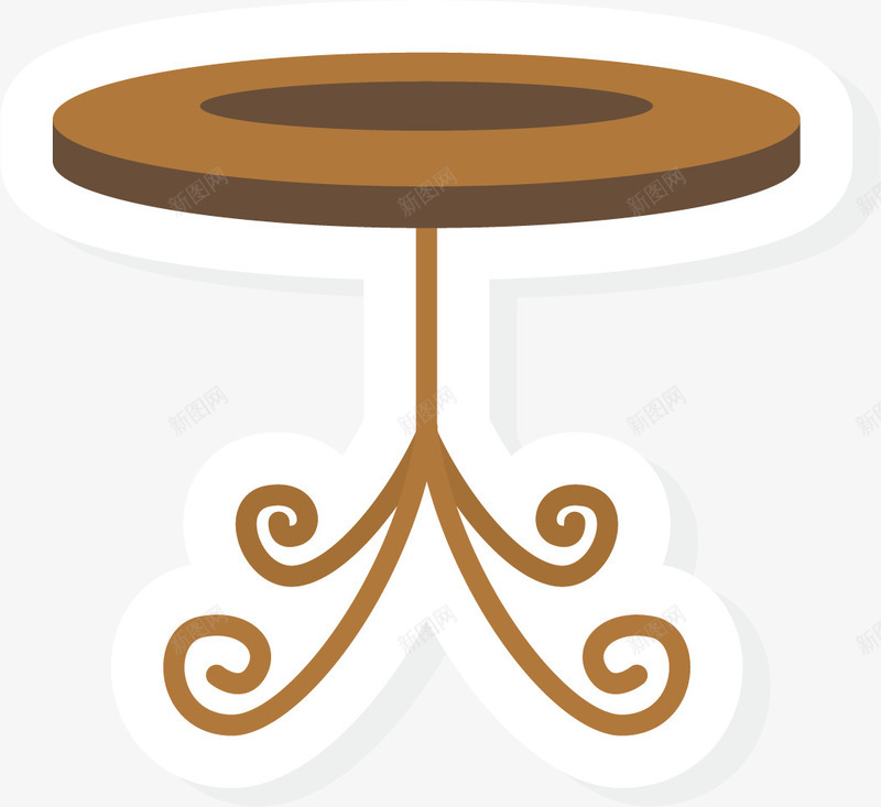 创意圆桌子png免抠素材_新图网 https://ixintu.com 创意 咖啡桌 圆桌 桌子