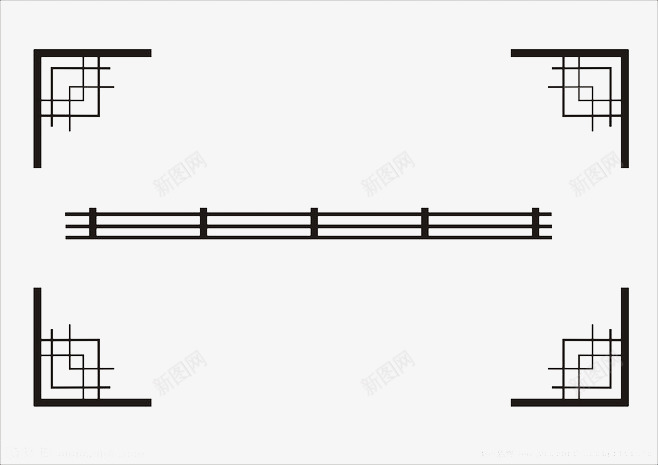黑色经典png免抠素材_新图网 https://ixintu.com 黑色边框纹理矢量