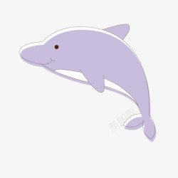 紫色海豚矢量图素材