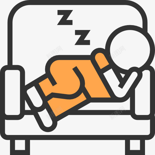 卡通版沙发上睡觉的人png免抠素材_新图网 https://ixintu.com 人物 动漫动画 卡通手绘 沙发 睡觉 装饰图