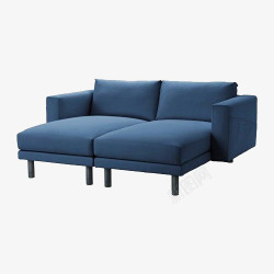 中蓝色双人沙发素材