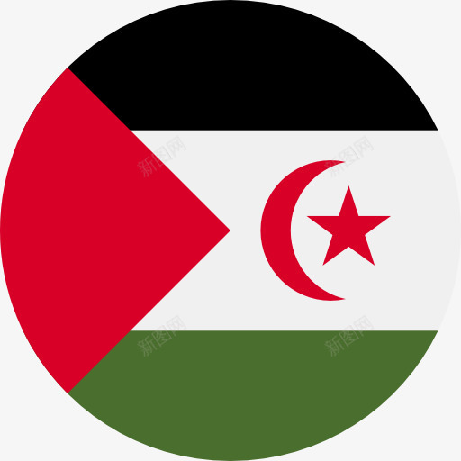 西撒哈拉图标png_新图网 https://ixintu.com 世界 国家 旗帜 民族 西撒哈拉