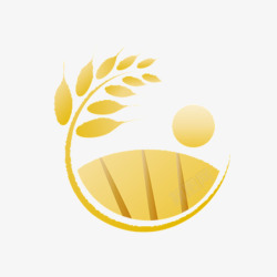 黄色麦穗麦穗logo图标高清图片