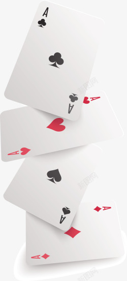 一张白色扑克牌矢量图素材