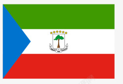 赤道赤道几内亚国旗矢量图高清图片
