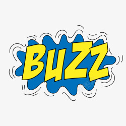 buzz蓝色爆炸图案矢量图素材