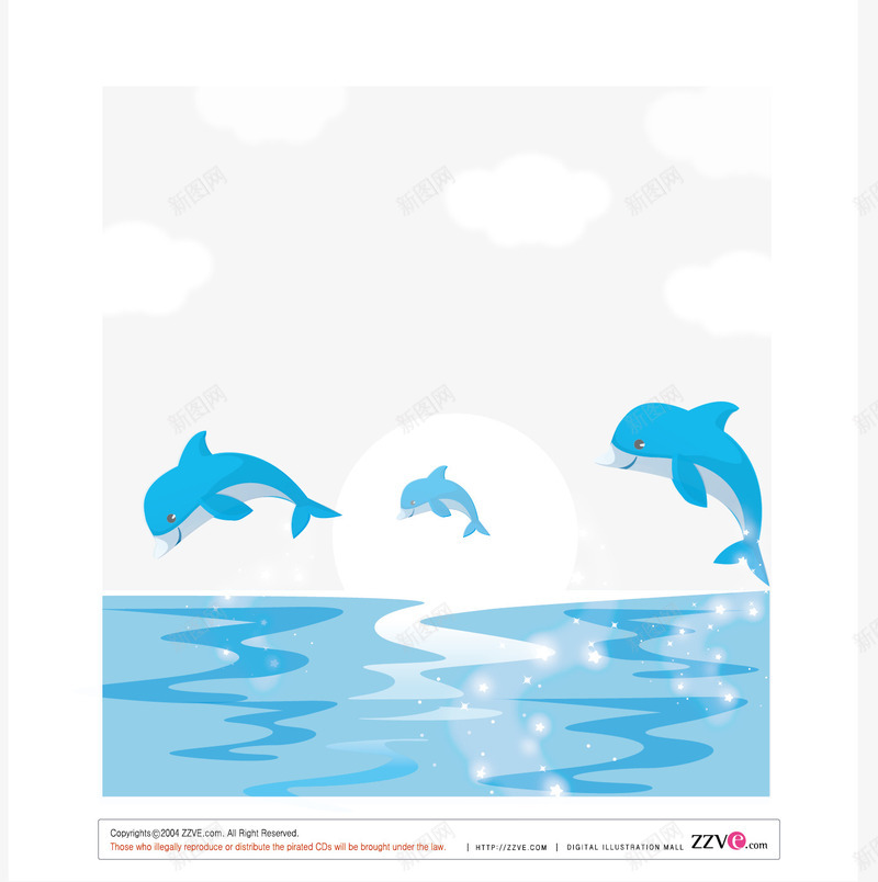 蓝色海豚素矢量图ai免抠素材_新图网 https://ixintu.com 大海 海豚 海豚矢量 蓝色 矢量图