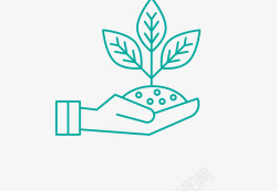 植物线性卡通手绘植物图标高清图片
