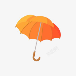 卡通可爱雨伞插图素材