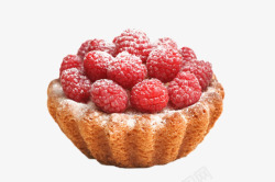 高糖放着红色水果的糕点实物高清图片