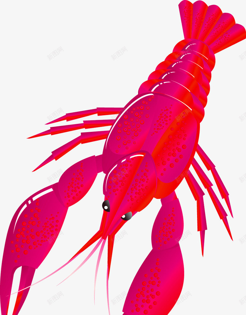 红色卡通龙虾装饰图案png免抠素材_新图网 https://ixintu.com 免抠PNG 卡通 红色 装饰图案 龙虾